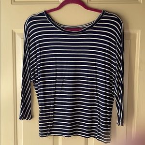 Blue and white stripped shirt